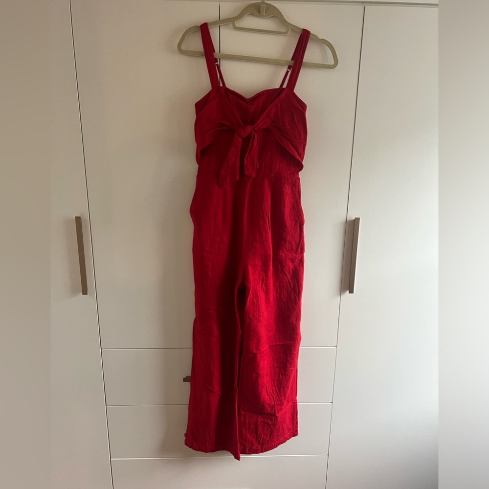 Abercrombie tie front jumpsuit small tall